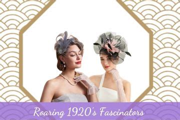 1920 chanel boater fascinators for women|1920s fascinator sets.